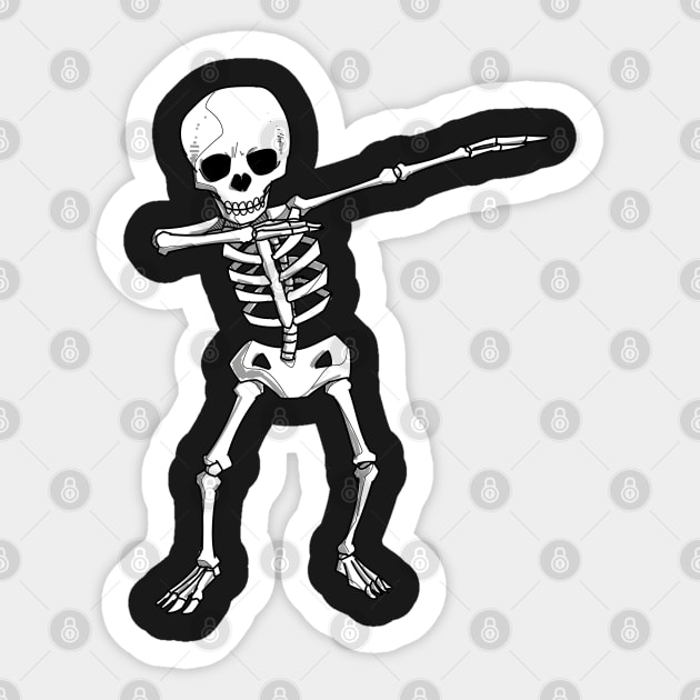 Halloween Pirate Dabbing Skeleton Gift Dab graphic Sticker by theodoros20